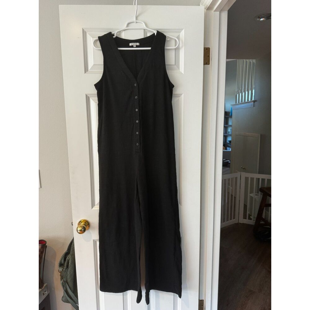 Women's Z SUPPLY Solace Textured Jumpsuit in Black Size M